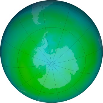 Antarctic ozone map for 1983-03
